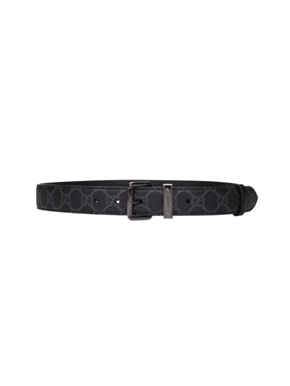 Gucci Men’s GG Supreme Coated Canvas W3cm Monogrammed Belt Black 105cm 822150